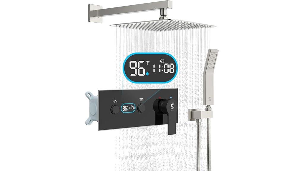 led digital display shower