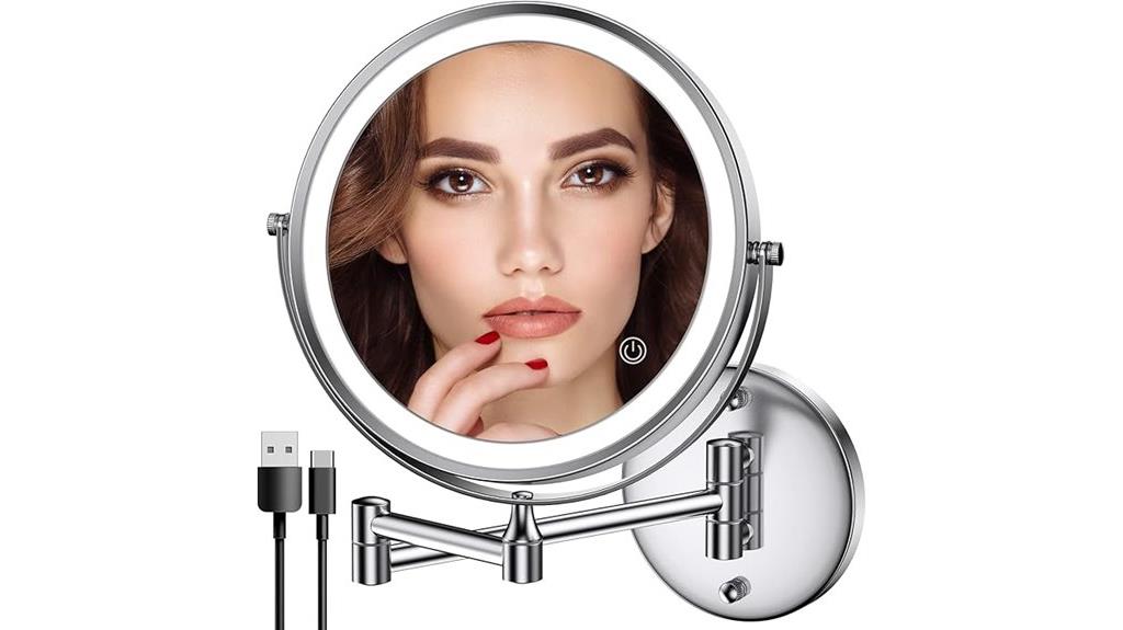 led makeup mirror rechargeable