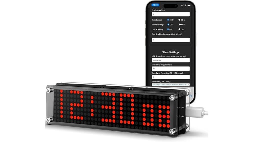 led matrix wifi clock