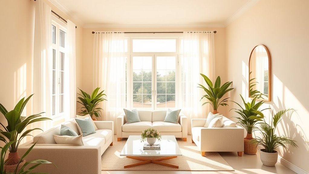 light colored wall painting