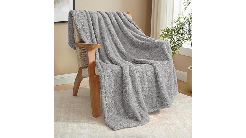 light grey fleece blanket
