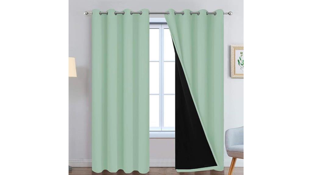 light sage blackout curtains