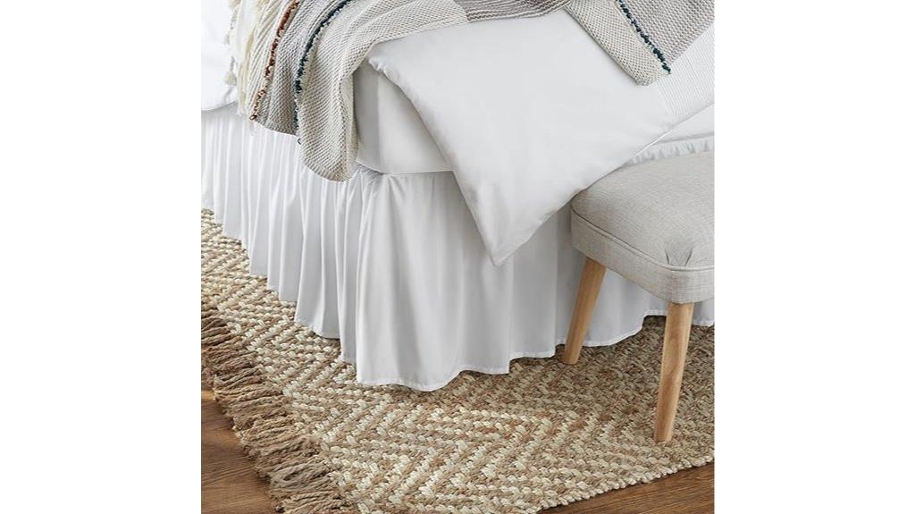 lightweight ruffled bed skirt