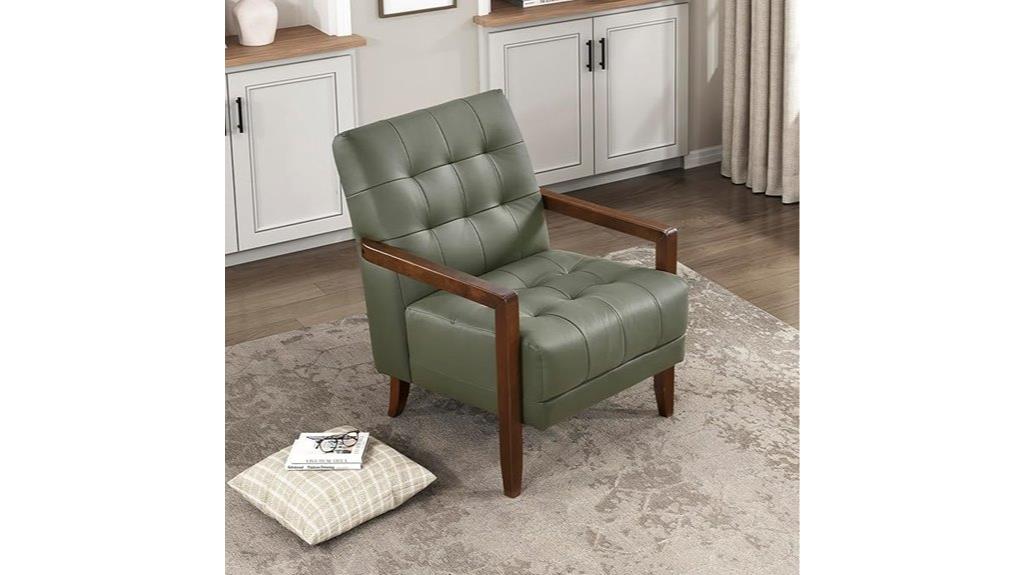 luxury leather accent chair