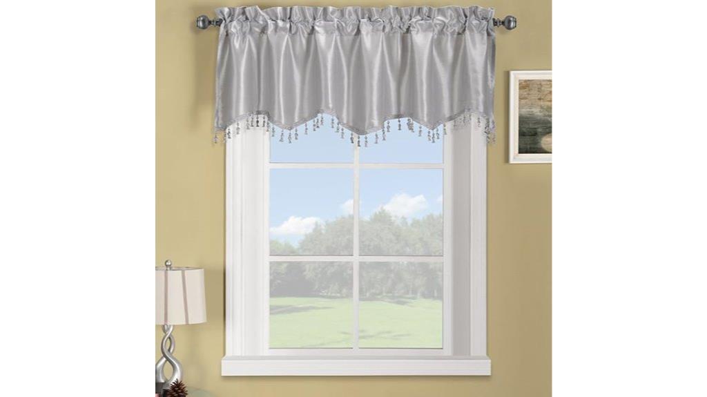 luxury silver valance bedding