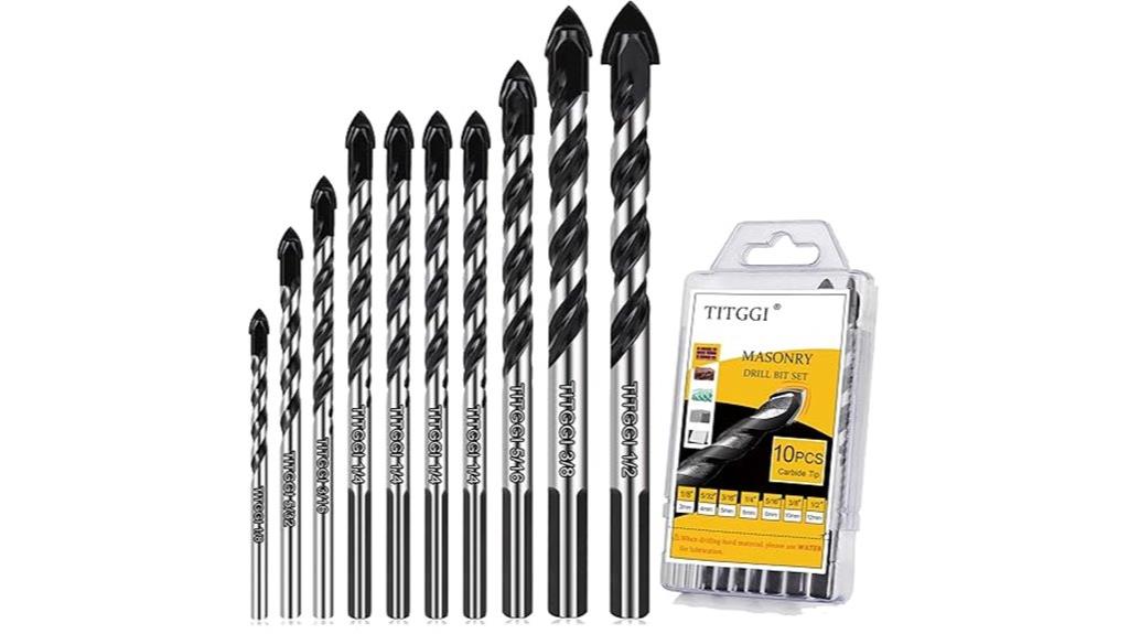 masonry drill bit set