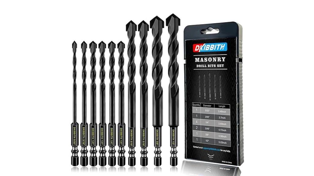 masonry drill bits set
