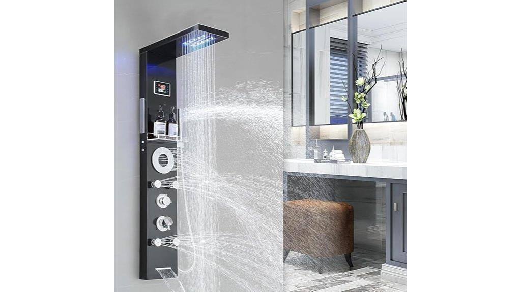 matte black shower system