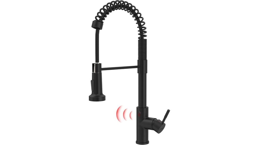 matte black touchless faucet