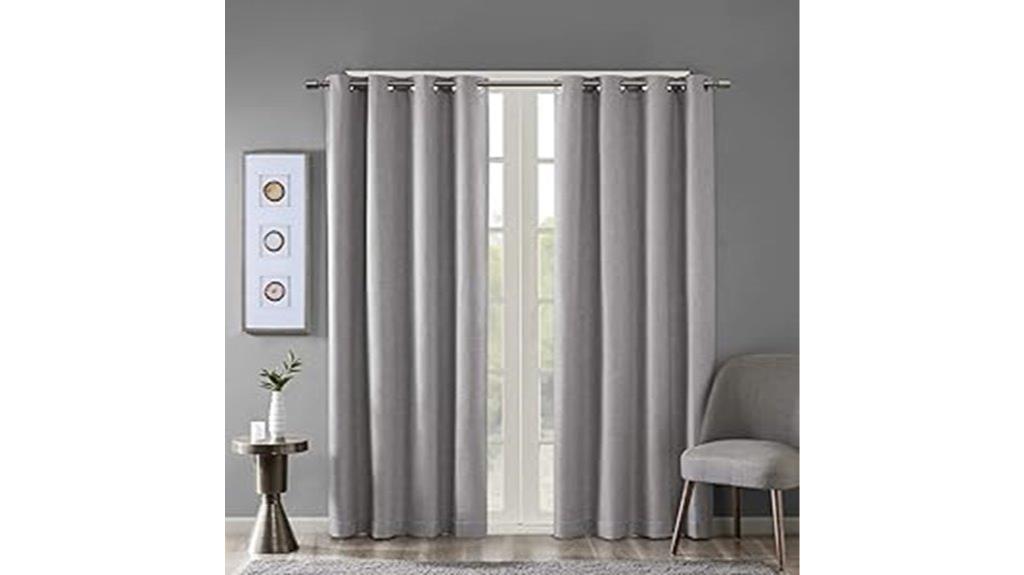 maya blackout curtain grey