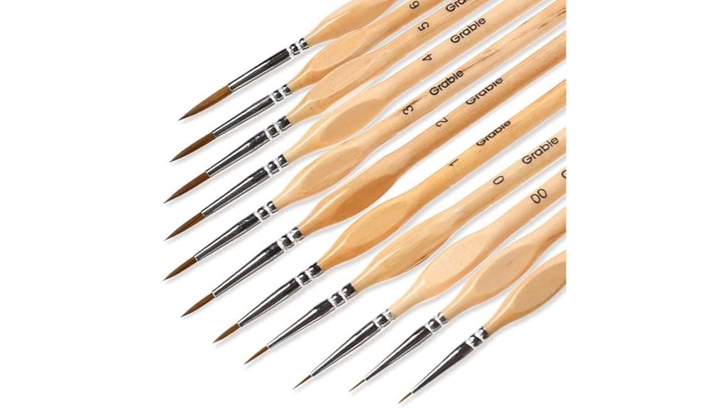 miniature detail paint brushes