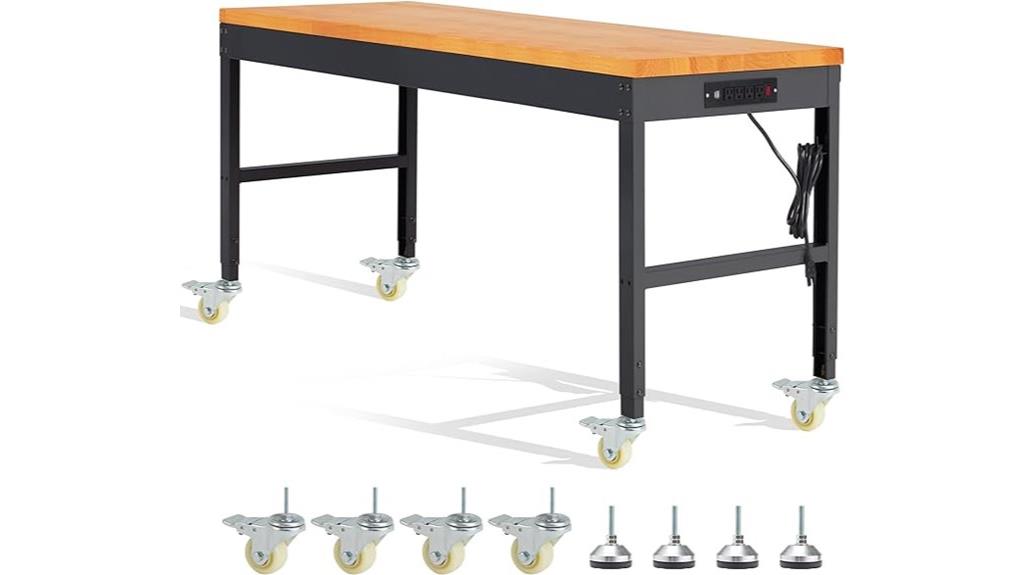 mobile adjustable work surface