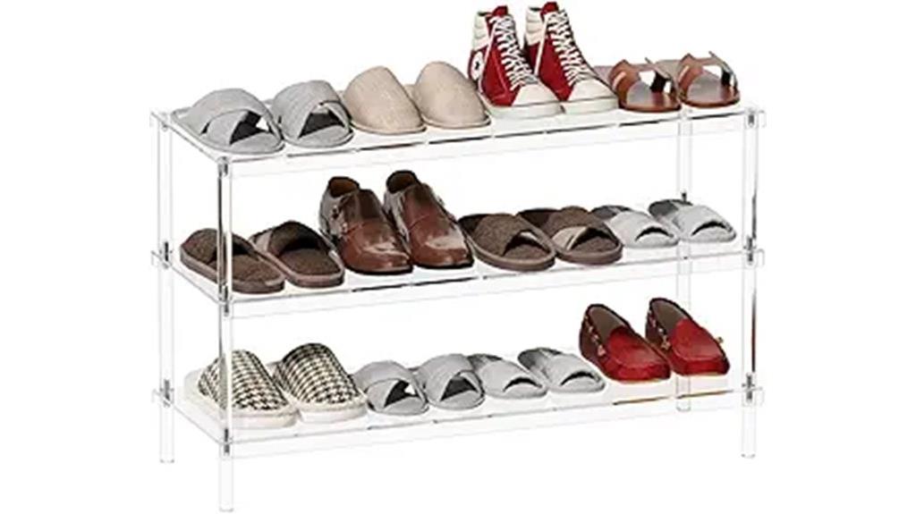 modern acrylic shoe organizer
