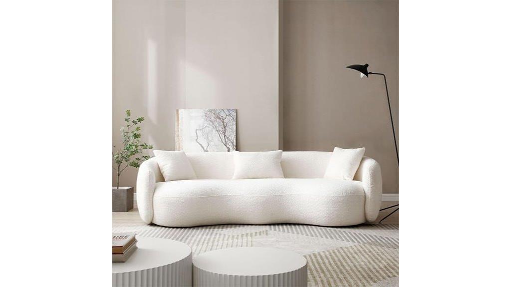 modern curved living room sofa