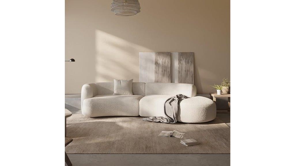 modern curved sectional couch