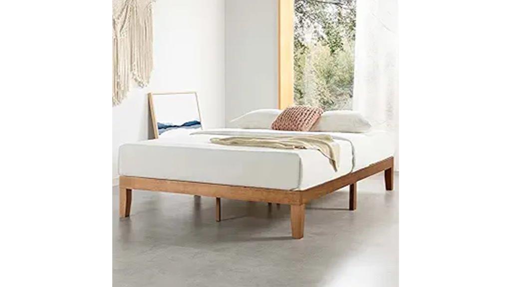 natural pine platform bed