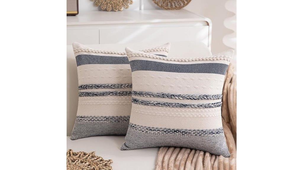 navy blue boho pillows