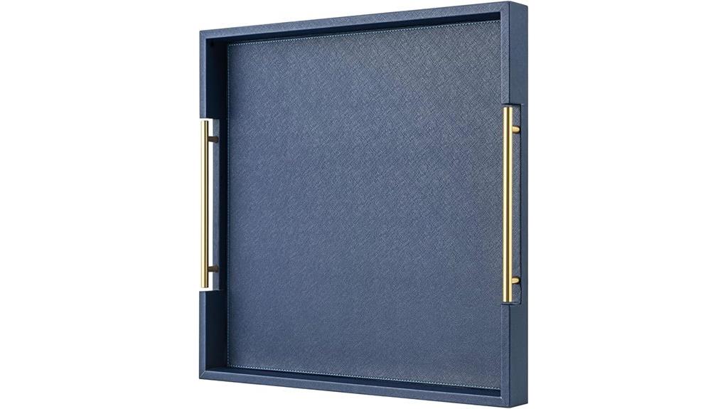 navy blue decorative tray