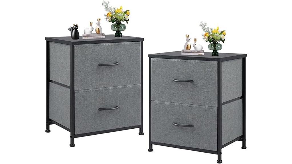 nightstand set with storage