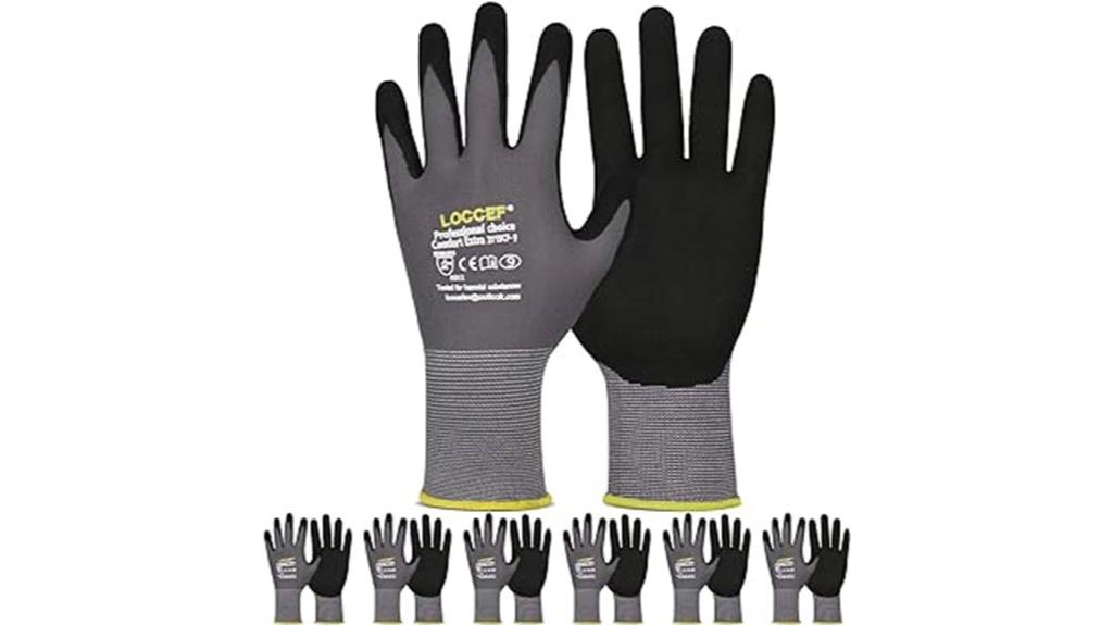 nitrile coated work gloves