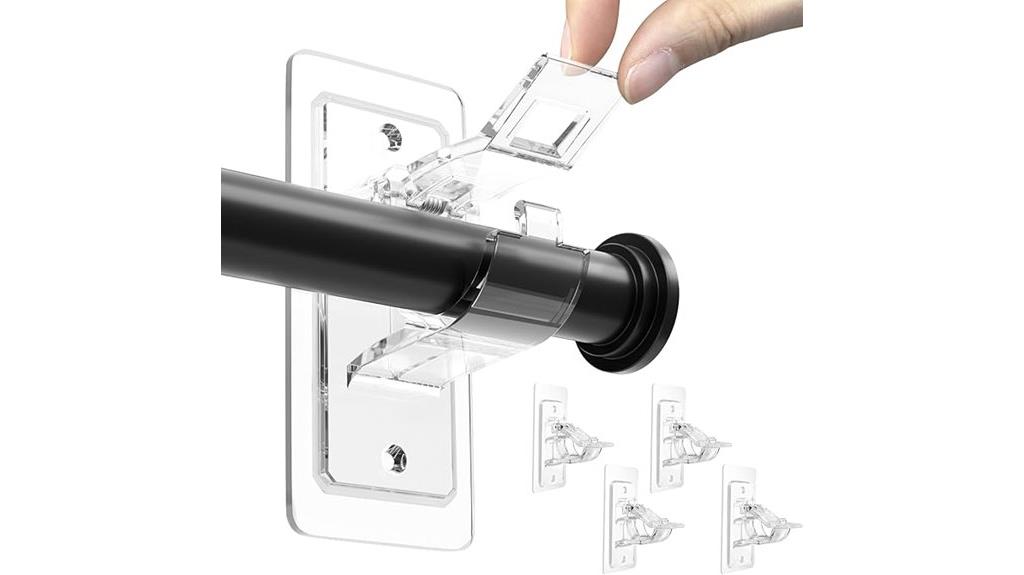 no drill curtain rods