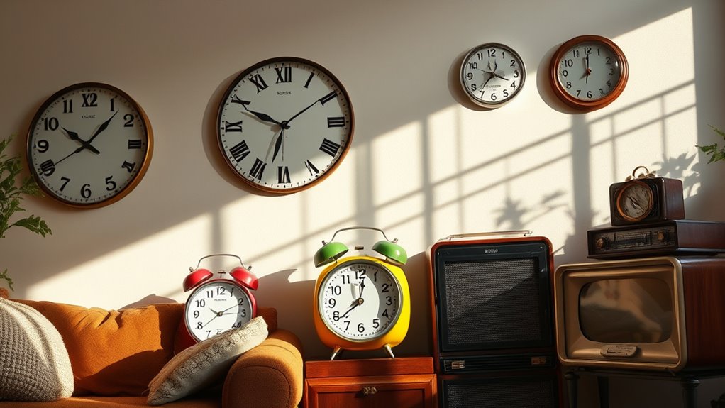 nostalgic retro clock decor