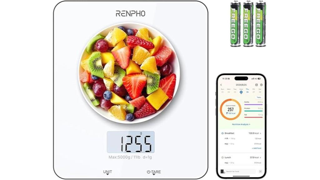 nutritional food scale device
