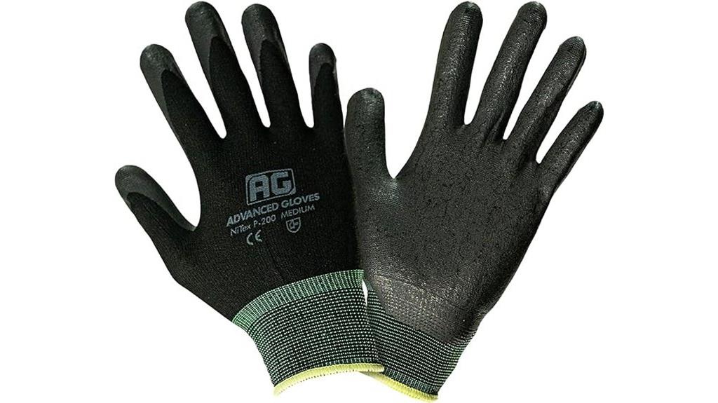 nylon nitrile utility gloves