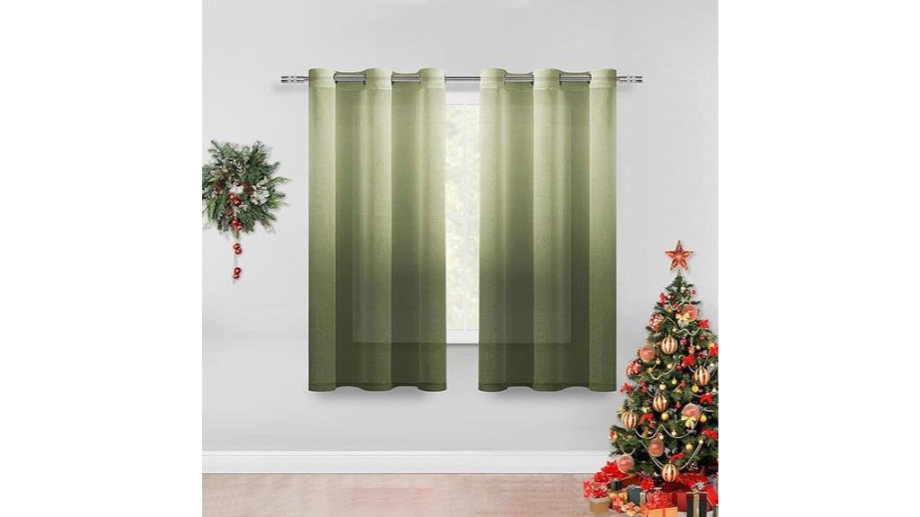 ombre sheer curtain set
