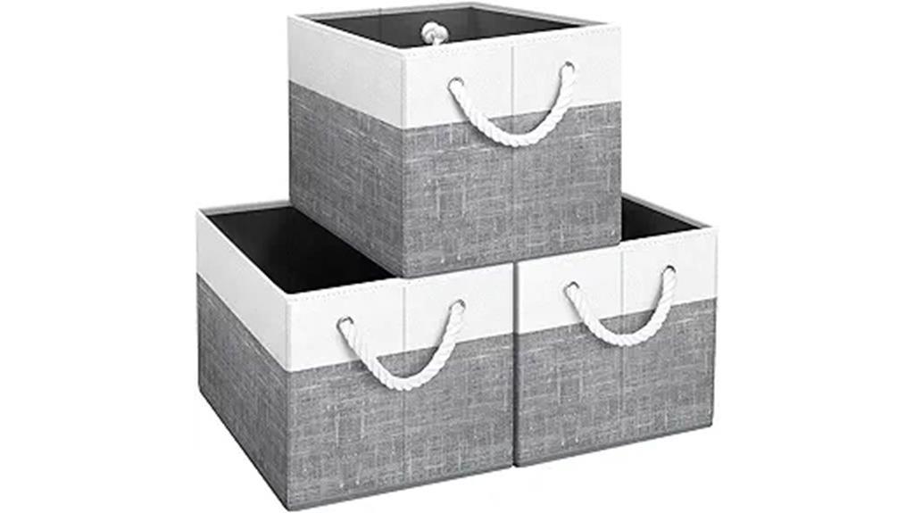 organize with stylish bins