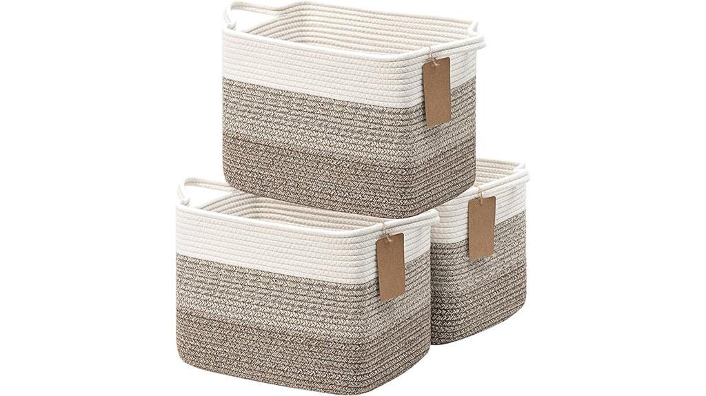 organizing with woven baskets
