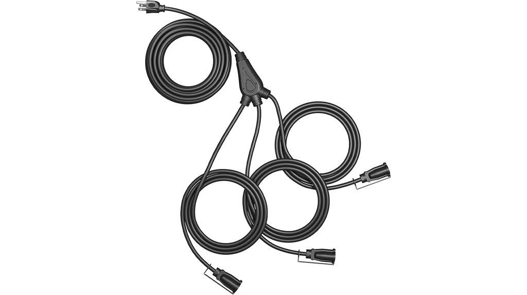 outdoor splitter extension cord