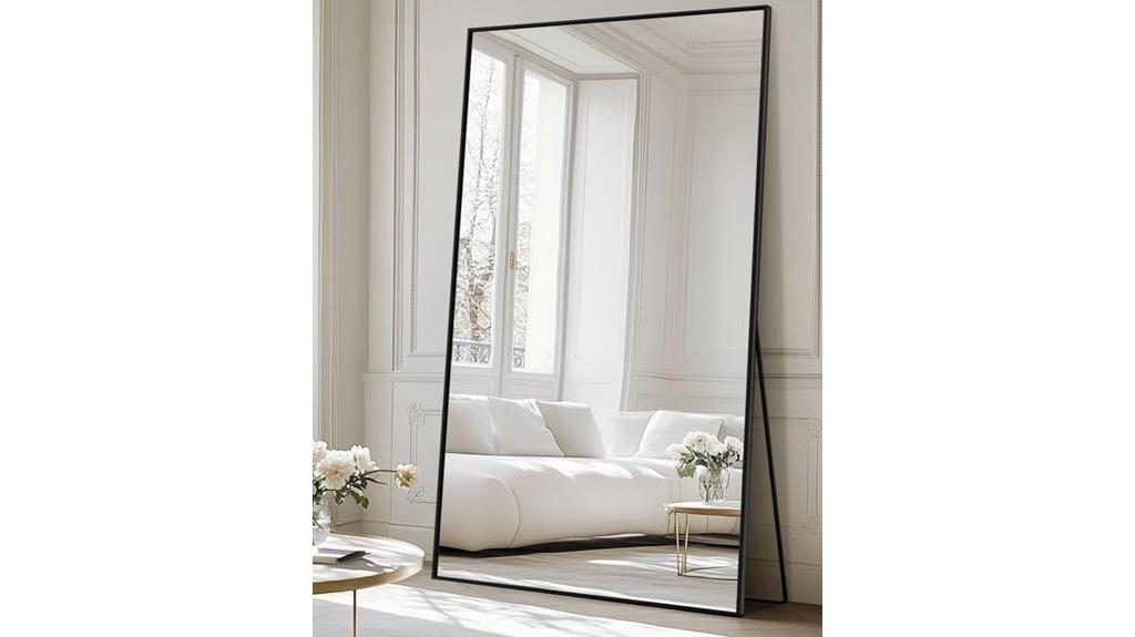 oversized black floor mirror