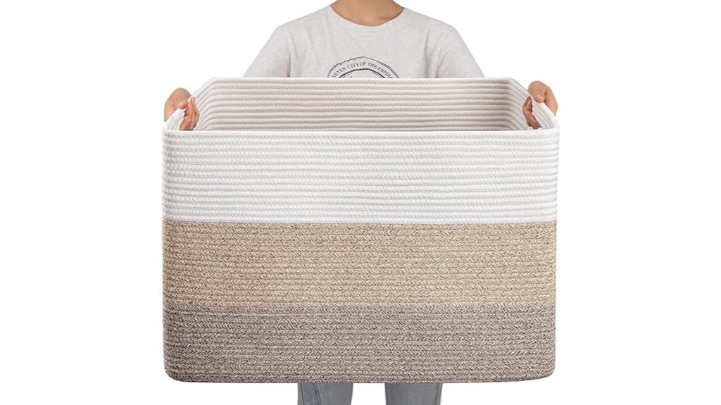 oversized storage blanket basket