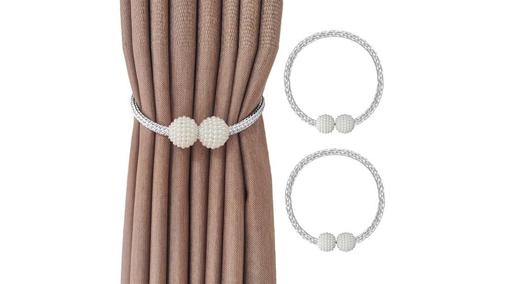 pearl white magnetic tiebacks