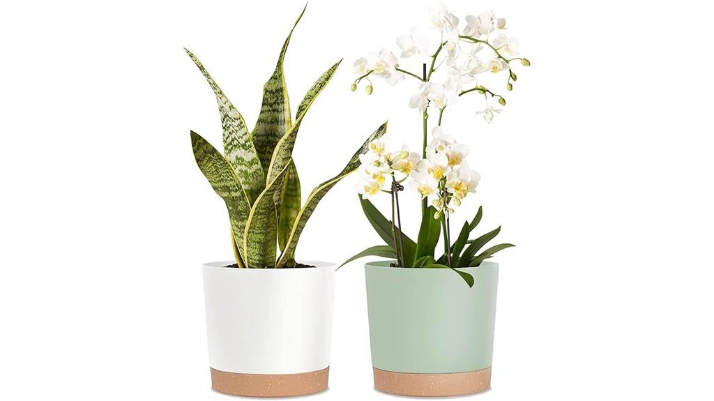 plastic flower planter set