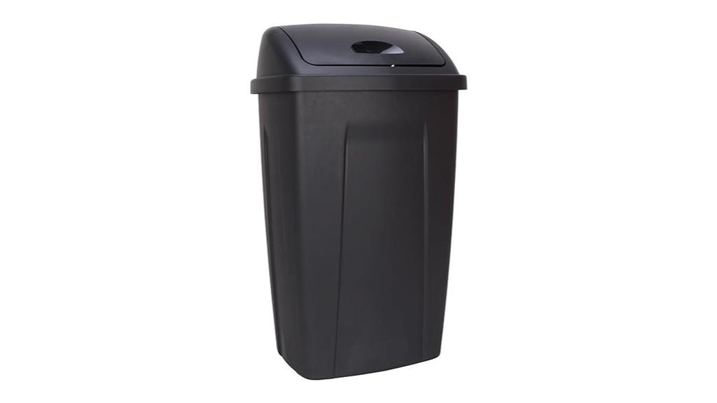 plastic swing top trash can