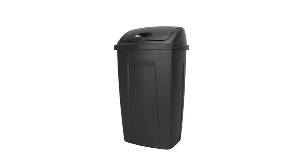 plastic swing top trash can