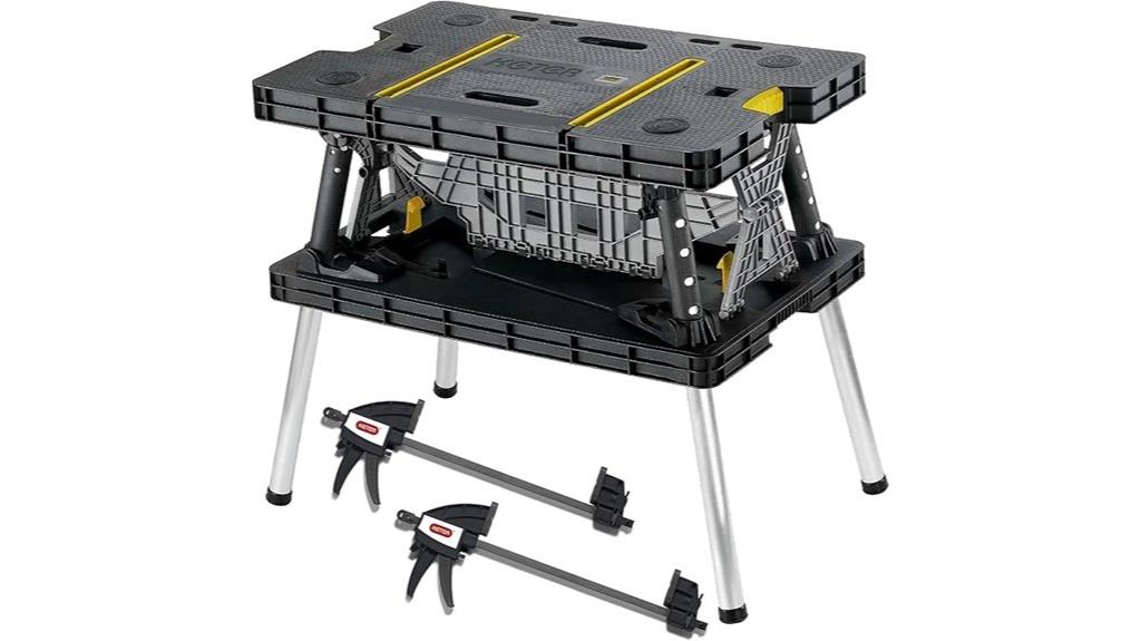 portable folding workbench table