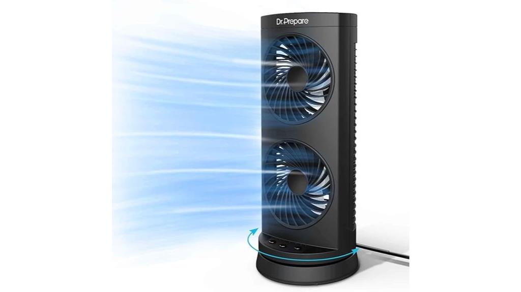 portable oscillating desk fan