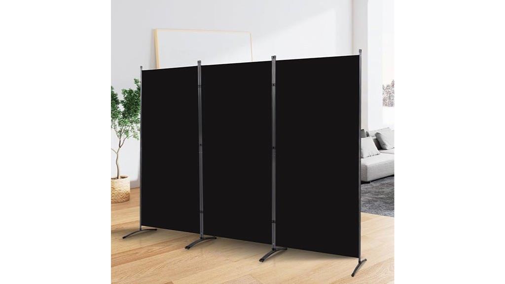 portable three panel room divider