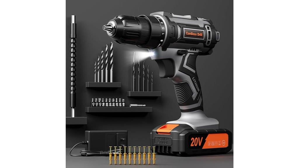 powerful cordless drill set