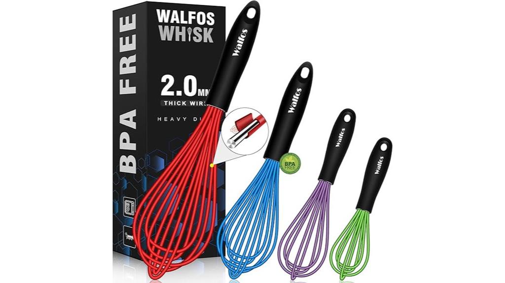 professional silicone whisk set
