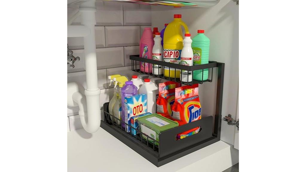 pull out cabinet organizer system