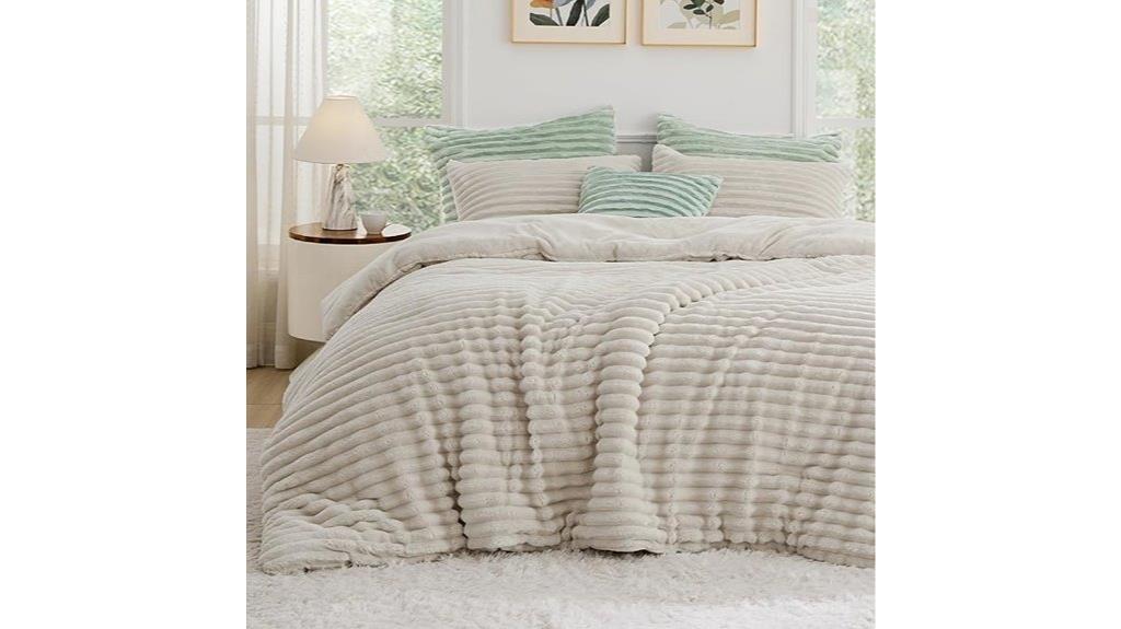 queen fluffy comforter set