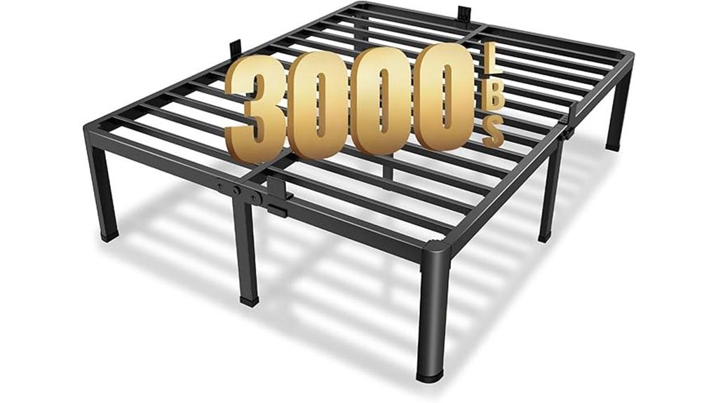 queen metal platform bed