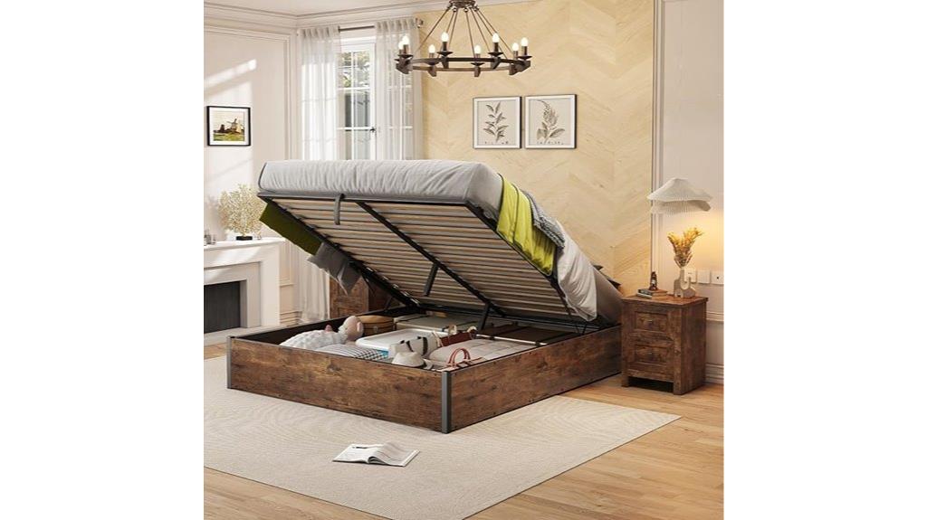 queen size storage bed