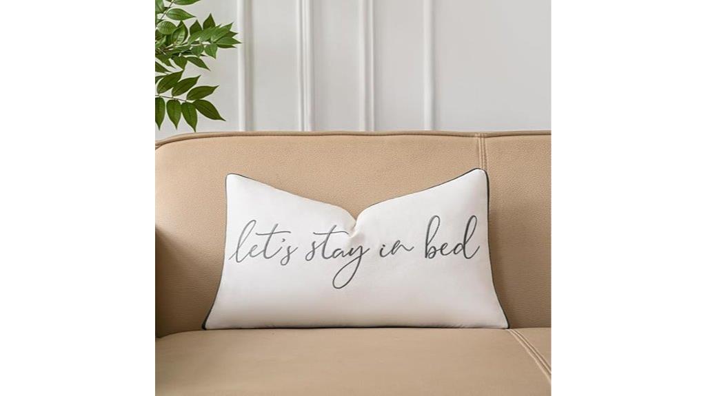 quote decorative lumbar pillow