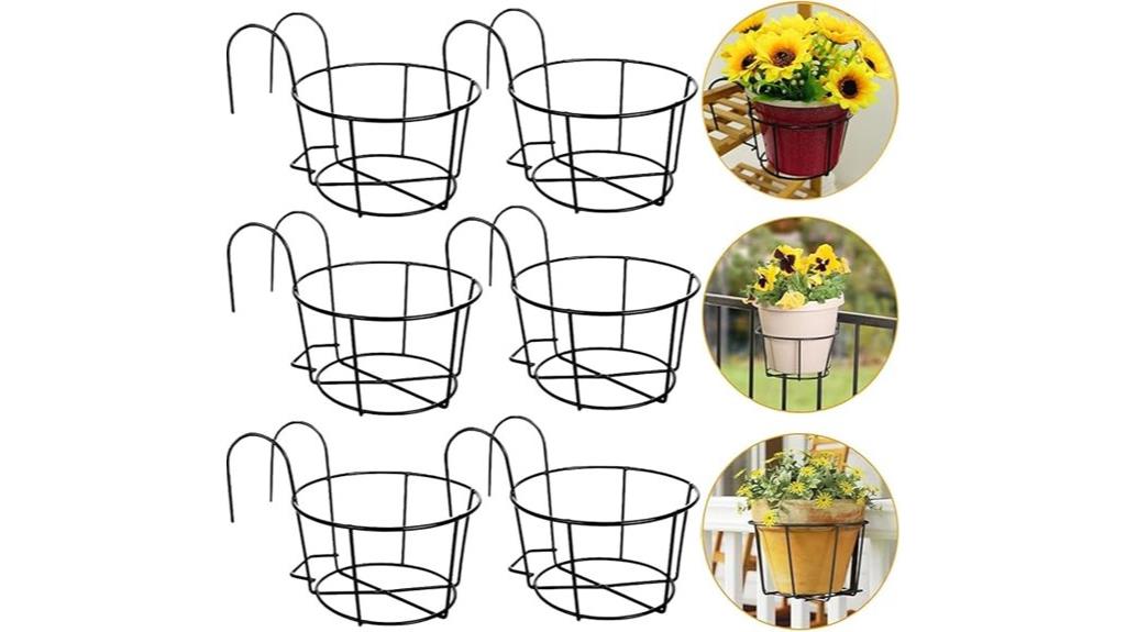 railing plant pot traps