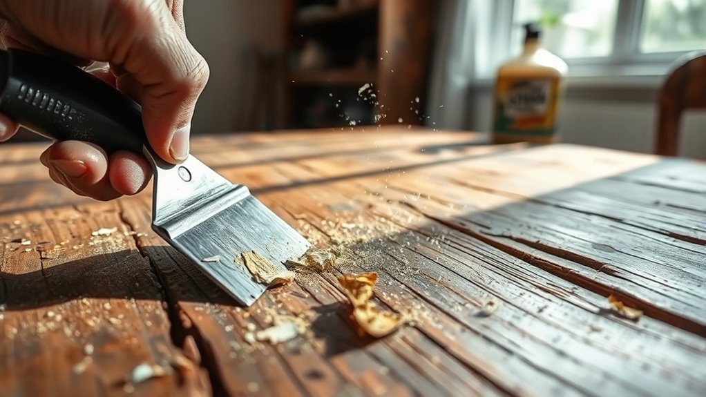 removing previous surface coating